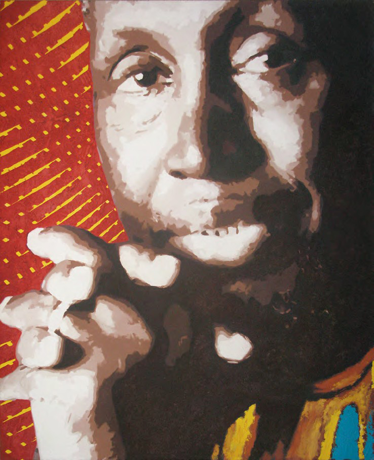 Ngugi Wa Thiong’o, fresco portrait by Fabrizio Ruggiero — 